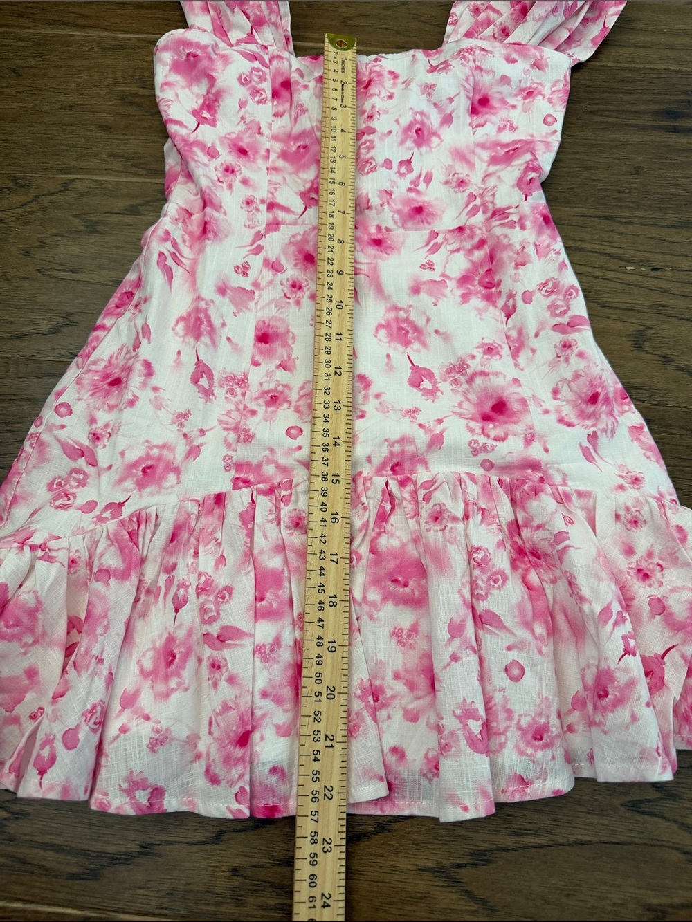Hello Molly Bloom Studio XS Pink Floral Mini ruffle dress - Picture 5 of 8